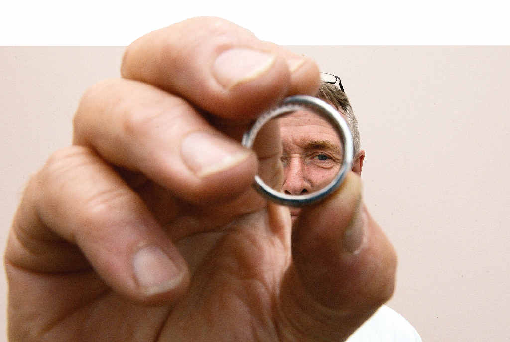 FOUND: Graeme (no surname supplied) was happy to be reunited with a commitment ring he thought was lost. FOUND: Graeme (no surname supplied) was happy to be reunited with a commitment ring he thought was lost.